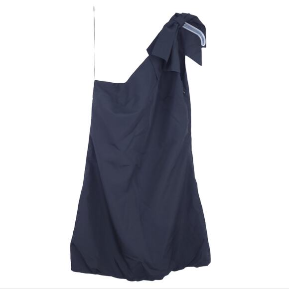 Delia's Black One Shoulder Cocktail Party Dress Bow Shoulder Size 1 Solid - Picture 1 of 4